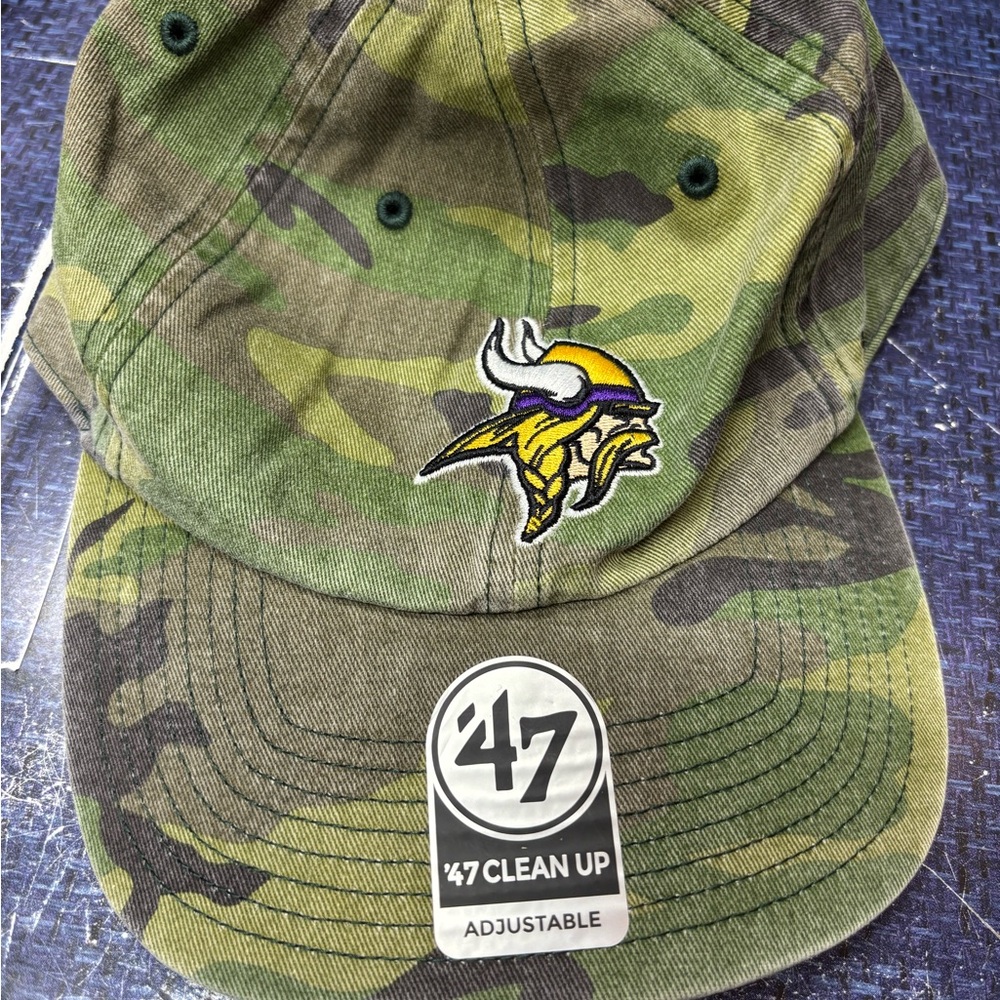 47 Brand Camouflage Cap with Viking Emblem